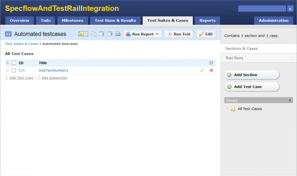 New testcase created